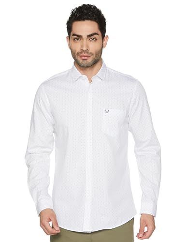 Allen Solly Men Cotton Regular Fit Printed Formal Shirt - Image 2