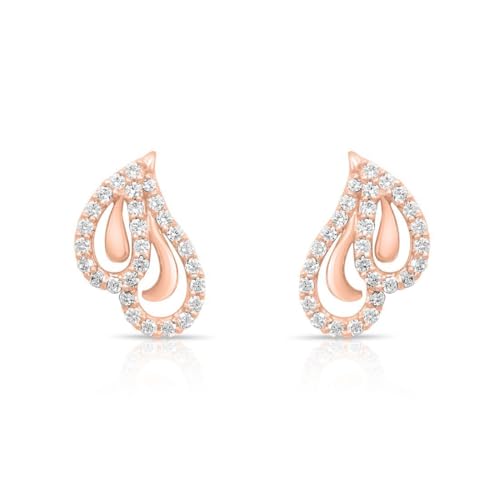ZAVYA 925 Sterling Silver Glamorous Rose Gold Plated Earrings | Gift for Women & Girls | With Certif - Authentic ZAVYA Accessories | UrbanThreads - Image 2
