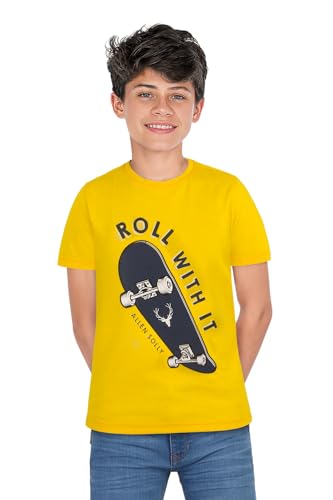 Allen Solly Boys Chest Print Crew Neck T-shirt - Image 2