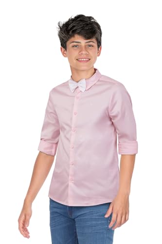 Allen Solly Boys Cotton Slim Fit Solid Shirt with Bow - Image 4