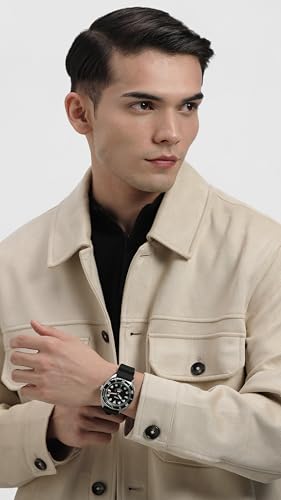 Fossil FS6062 Black Dial Stainless Steel Dive Watch - Image 4