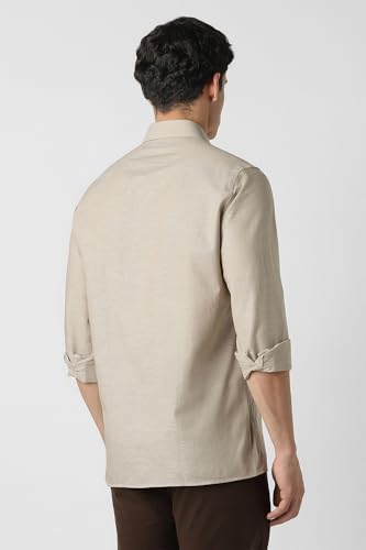 Van Heusen Men Cotton Linen Solid Modern Fit Shirt - Image 5