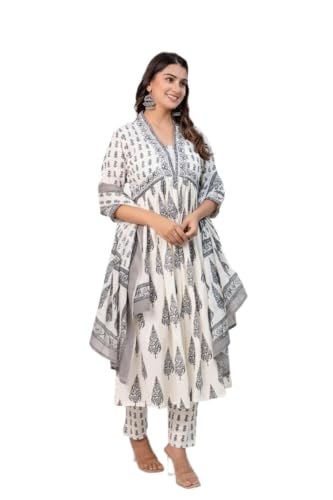 Leriya Fashion Kurta Sets for Women – Rayon Printed Kurta with Palazzo and Dupatta | Stylish Festive - Authentic Leriya Clothing | UrbanThreads - Image 2