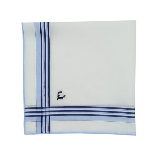 Allen Solly Men's Cotton Handkerchief Pack of 3 - Maroon, Blue, Khaki - Image 4