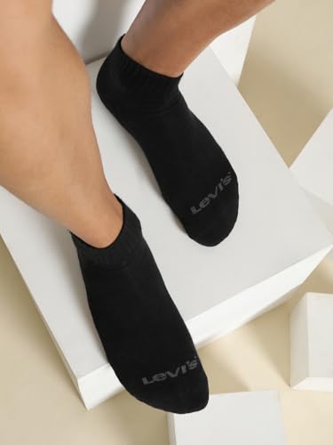 Levi's Men's Cotton Stretch Ankle Length Terry Socks Pack of 3 - Image 5