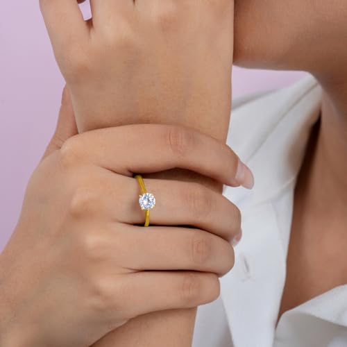 ZAVYA 925 Sterling Silver Gold Plated Ring | Gifts For Women And Girls | With Certificate of Authent - Authentic ZAVYA Accessories | UrbanThreads - Image 4