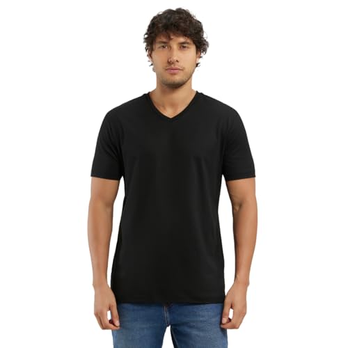 Jockey Men's Solid V Neck Half Sleeve T-Shirt - Image 2