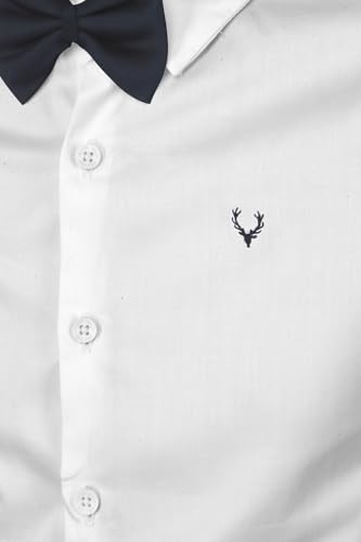 Allen Solly Boys Cotton Slim Fit Solid Shirt with Bow - Image 5