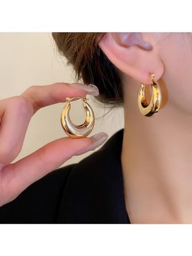 Shining Diva Stainless Steel Hoop Bali Earrings for Women - Image 3