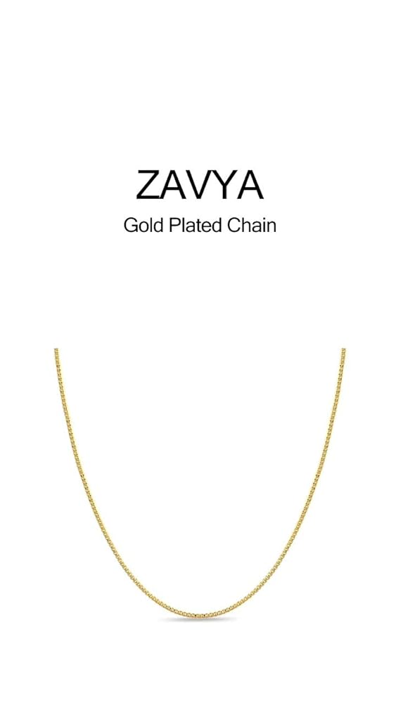 ZAVYA 925 Sterling Silver Gold Plated Chain for Women - Image 3
