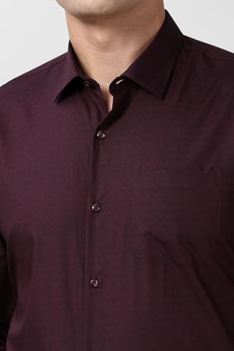Peter England Men's Micro Print Formal Shirt 100% Cotton Full Sleeves Regular Fit - Image 5