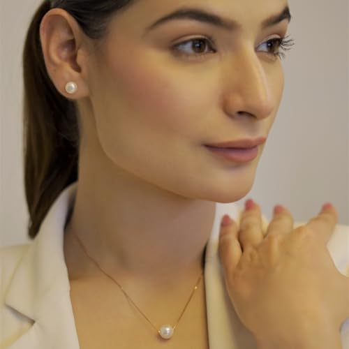 ZAVYA 925 Sterling Silver Rose Gold Plated Pearl Jewellery Set - Image 5