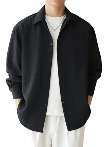 Leriya Fashion Men's Formal Button Down Shirt – Slim Fit Shirt's for Men | Textured Long Sleeve Poly - Authentic Leriya Clothing | UrbanThreads - Image 2