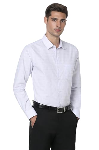 Peter England Men's Checkered Slim Fit Formal Shirt - Image 3