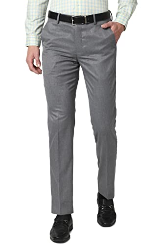 Peter England Men's Mid Rise Slim Fit Utility Pants - Image 2