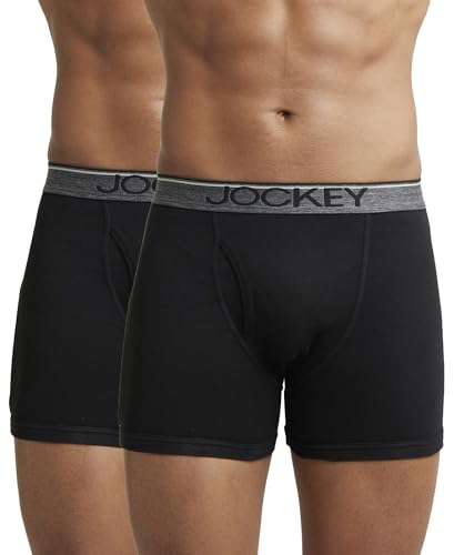 Jockey 8009 Men's Cotton Rib Boxer Briefs Pack of 2 - Image 2