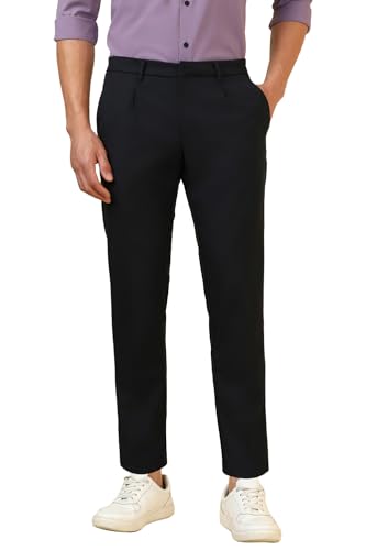 Allen Solly Men Regular Solid Pleated Formal Trousers - Image 2
