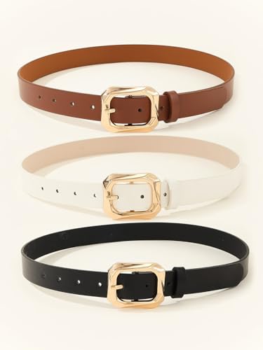 Shining Diva Fashion Leather Belts 3 Pcs Combo for Women - Image 5