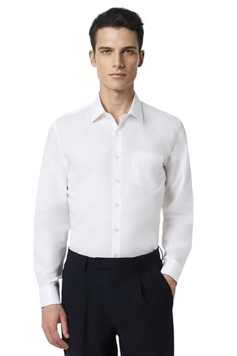 Van Heusen Solid Formal Shirt Men Full Sleeves Slim Fit - Image 2