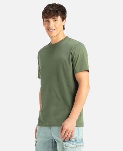 Jockey 2714 Men's Cotton Rich Solid Round Neck Half Sleeve T-Shirt - Image 4