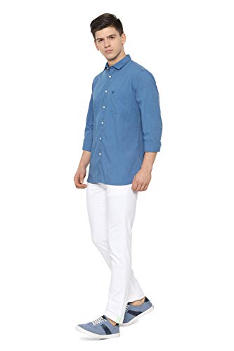 Allen Solly Mens Slim Collar Slub Casual Shirt - Image 3
