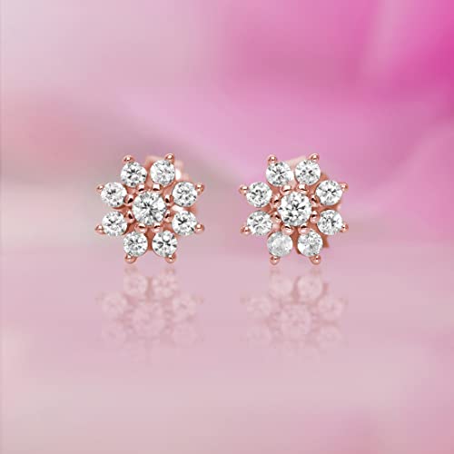 ZAVYA 925 Sterling Silver Cubic Zirconia Stud Earrings - Image 5
