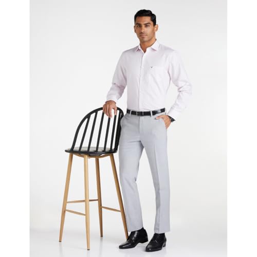 Allen Solly Men's Cotton Classic Fit Checkered Formal Shirt - Image 5