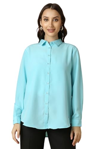 Allen Solly Women's 100% Cotton Regular Fit Shirt - Image 2