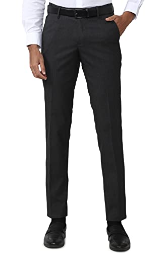 Peter England Men Mid Rise Slim Work Utility Pants - Image 2