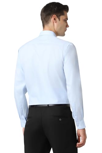 Peter England Men's Herringbone Regular Fit Formal Shirt - Image 5