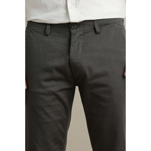 Peter England Men's Super Slim Fit Stretchable Cotton Trousers - Image 5