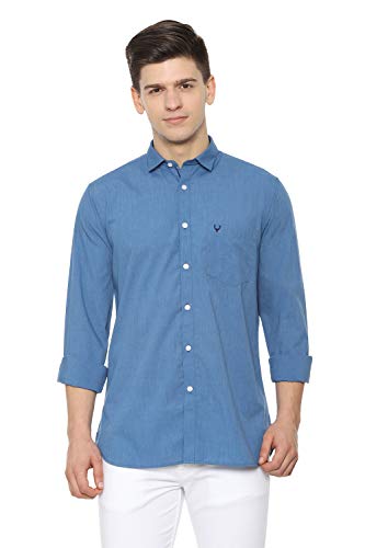 Allen Solly Mens Slim Collar Slub Casual Shirt - Image 2
