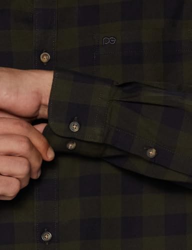 Peter England Slim Fit Checkered Shirt Men Full Sleeves Cotton - Image 5