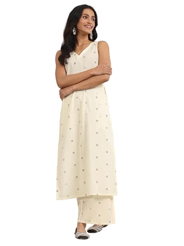 Libas Womens Printed Cotton Straight Kurta With Palazzos - Authentic Libas Clothing | UrbanThreads - Image 2