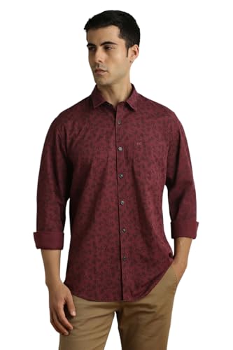Peter England Leaf Print Slim Fit Shirt - Image 2