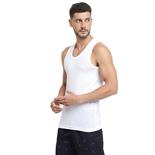 Van Heusen Men Sport Ultra Soft Regular Fit Vest - Combed Cotton - Pack of 2 - Wider Straps, Solid - Authentic Van Clothing | UrbanThreads - Image 3