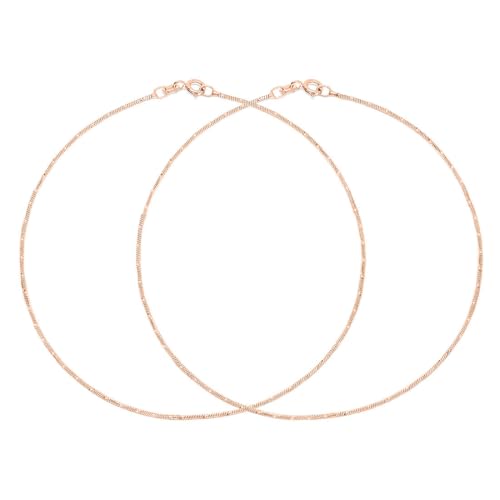 ZAVYA 925 Sterling Silver Rose Gold Anklet for Women - Image 2