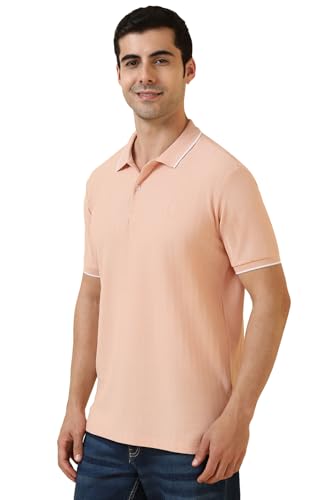Allen Solly Men Polycotton Regular Fit Herringbone Polo - Image 3
