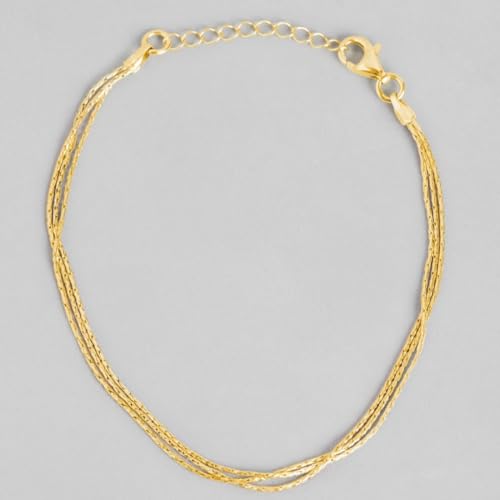 ZAVYA 925 Sterling Silver Gold Plated Chain Bracelet - Image 5