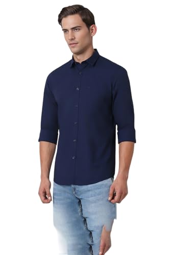 Peter England Men's Stretchable Cotton Solid Shirt - Image 3