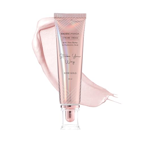 FACESCANADA Strobe Cream Rose Gold 30Ml Primer Highlighter Moisturizer - Image 2