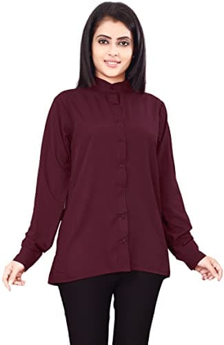 Leriya Fashion Women Crepe Top Regular Fit Western (W1153_Red_XXL) - Authentic Leriya Clothing | UrbanThreads