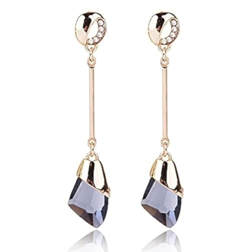 Shining Diva 18k Gold Plated Crystal Earrings for Women - Image 2