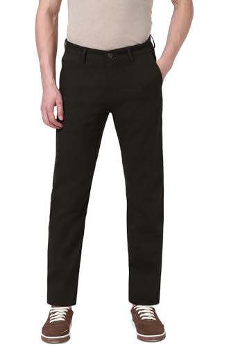 Peter England Men's Mid Rise Slim Casual Pants - Image 2