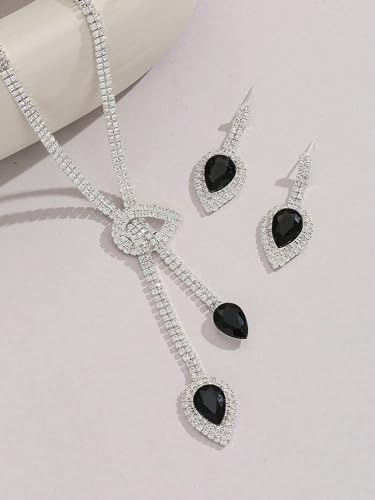 Shining Diva Crystal Diamond Necklace Jewellery Set for Women - Image 5