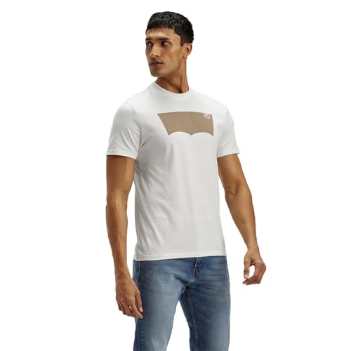 Levi's Men's Slim Fit Letter Print T-Shirt White - Image 5