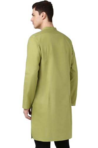 Peter England Men's Cotton Regular Fit Long Kurta - Image 4