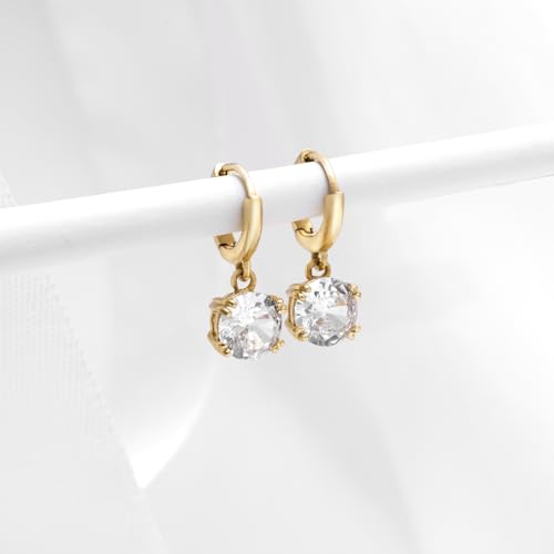 Zavya 925 Sterling Silver Solitaire Gold Plated Earrings | Gifts for Women and Girls | With Certific - Authentic Zavya Accessories | UrbanThreads - Image 3