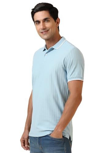 Allen Solly Men Polycotton Regular Fit Herringbone Polo - Image 3
