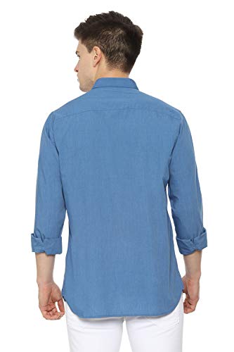 Allen Solly Mens Slim Collar Slub Casual Shirt - Image 4
